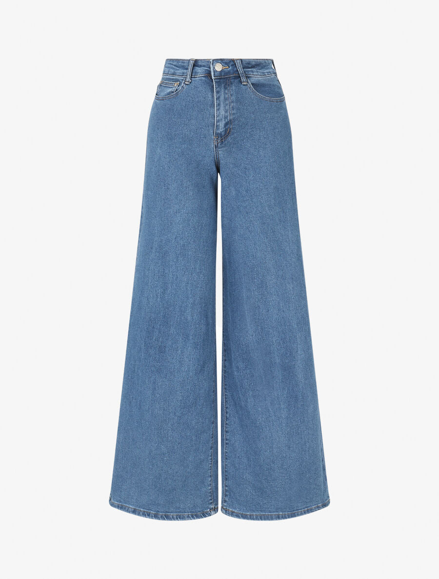 Jean wide leg coupe droite - Bleu - 4