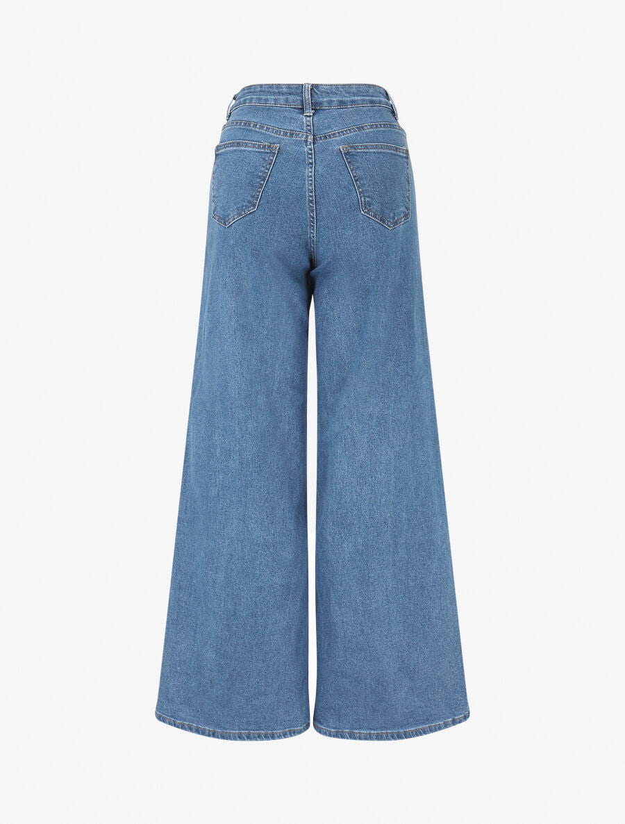 Jean wide leg coupe droite - Bleu - 2