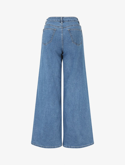 Jean wide leg coupe droite - Bleu - 2