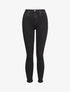Jean skinny taille standard à ourlet à retrousser - Noir - 1