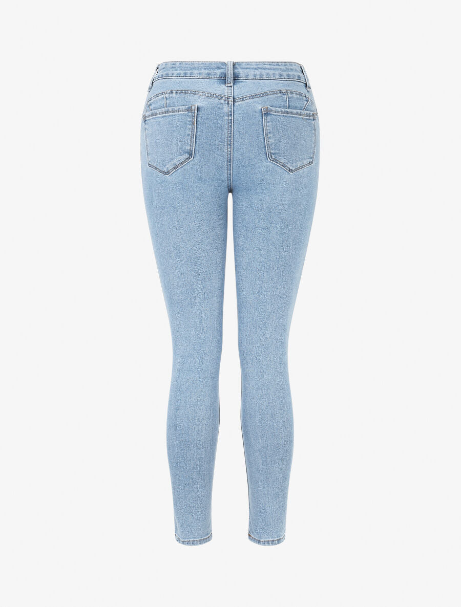 Jean push up coupe skinny - Bleu clair - 2