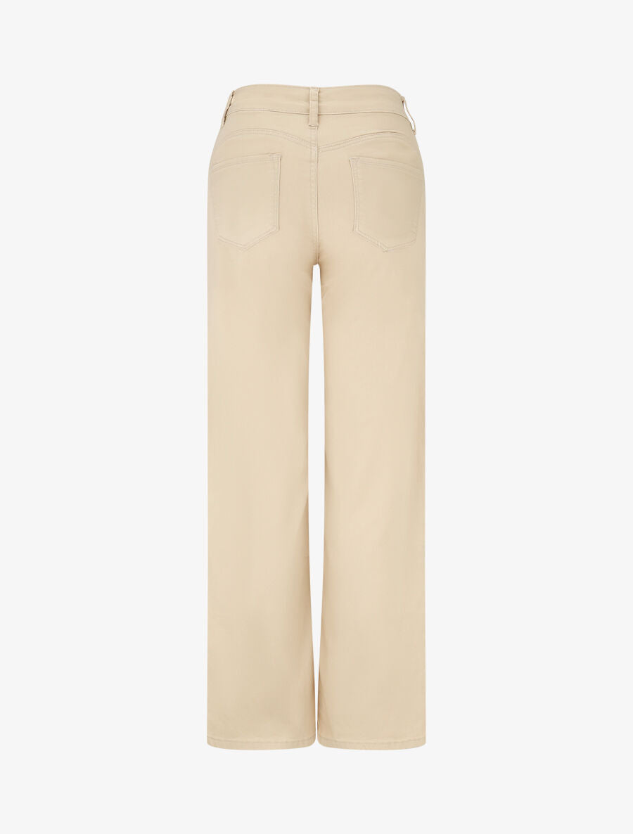 Jean droit push up taille haute - Beige clair - 2
