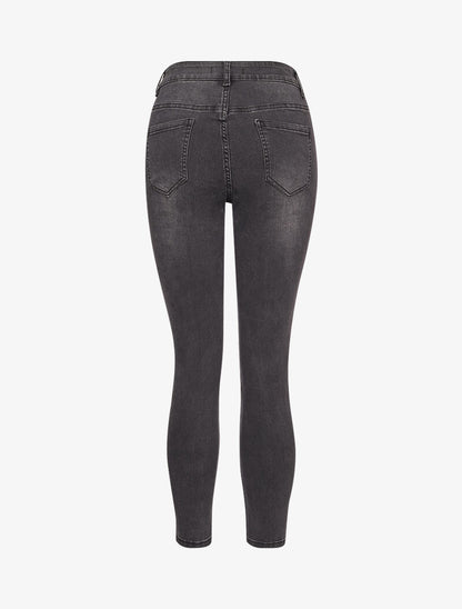 Jean 7/8 coupe mom - Gris foncé - 2