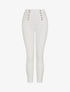 Jean taille haute coupe slim - Blanc - 1