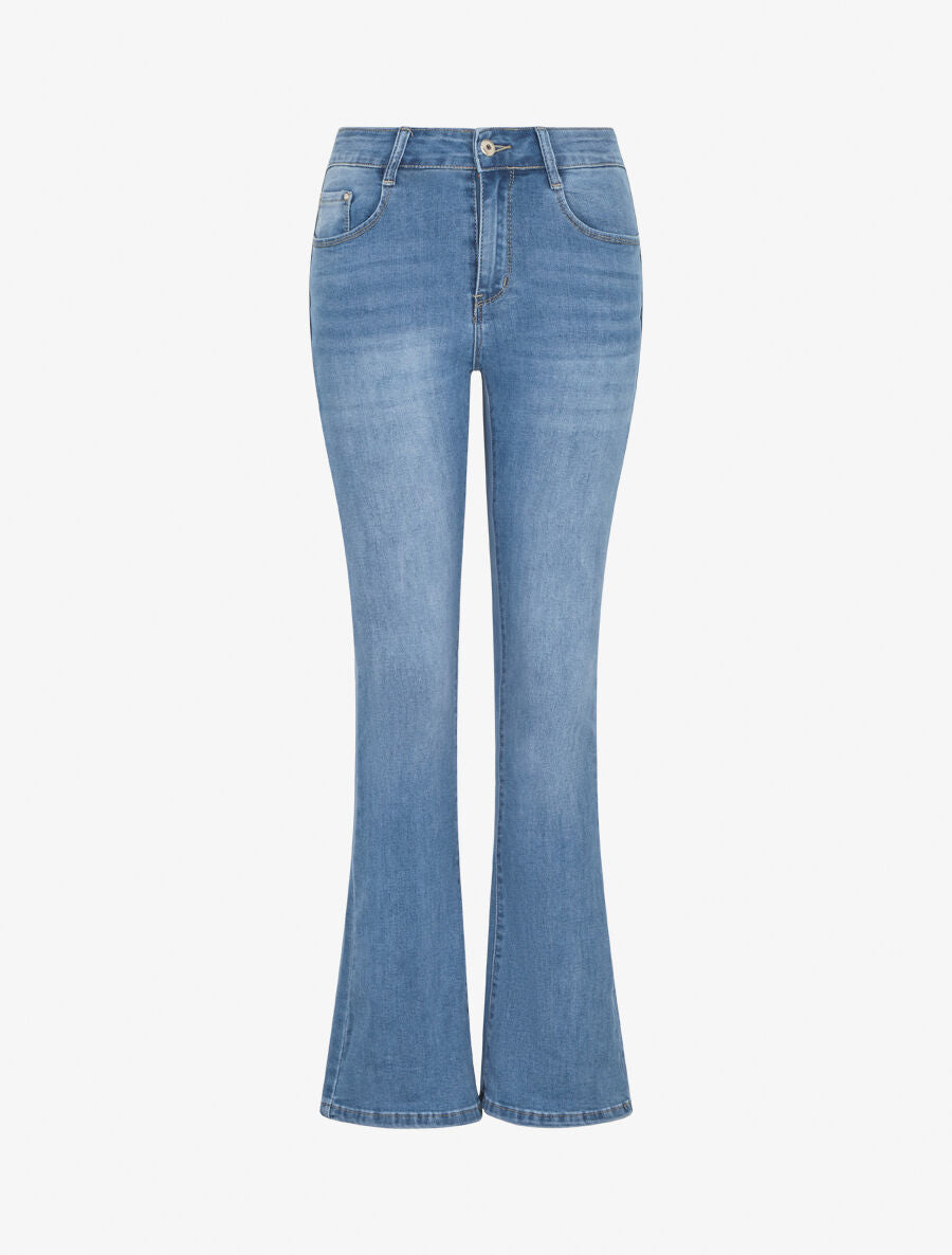 Jean push up standard coupe flare - Bleu - 1