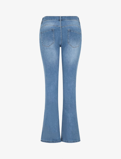 Jean push up standard coupe flare - Bleu - 2