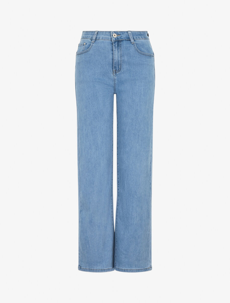 Jean push up à taille standard coupe droite - Bleu denim - 4