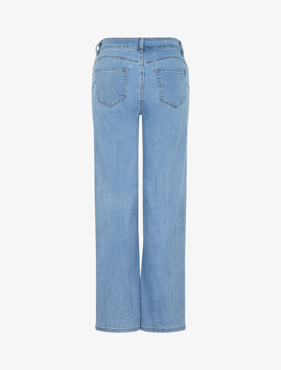 Jean push up à taille standard coupe droite - Bleu denim - 2