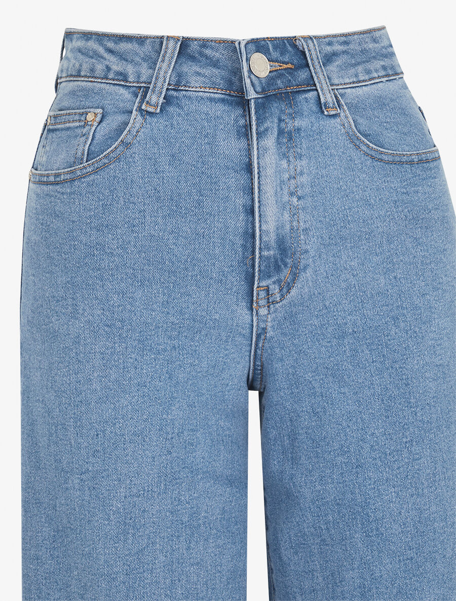 Jean ample coupe droite - Bleu - 3