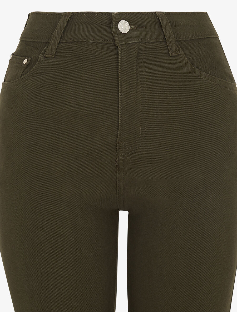 Jean coupe ample taille haute - Kaki - 3