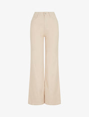 Jean coupe ample taille haute - Beige clair - 1