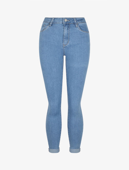 Jean slim à taille standard - Bleu denim - 4