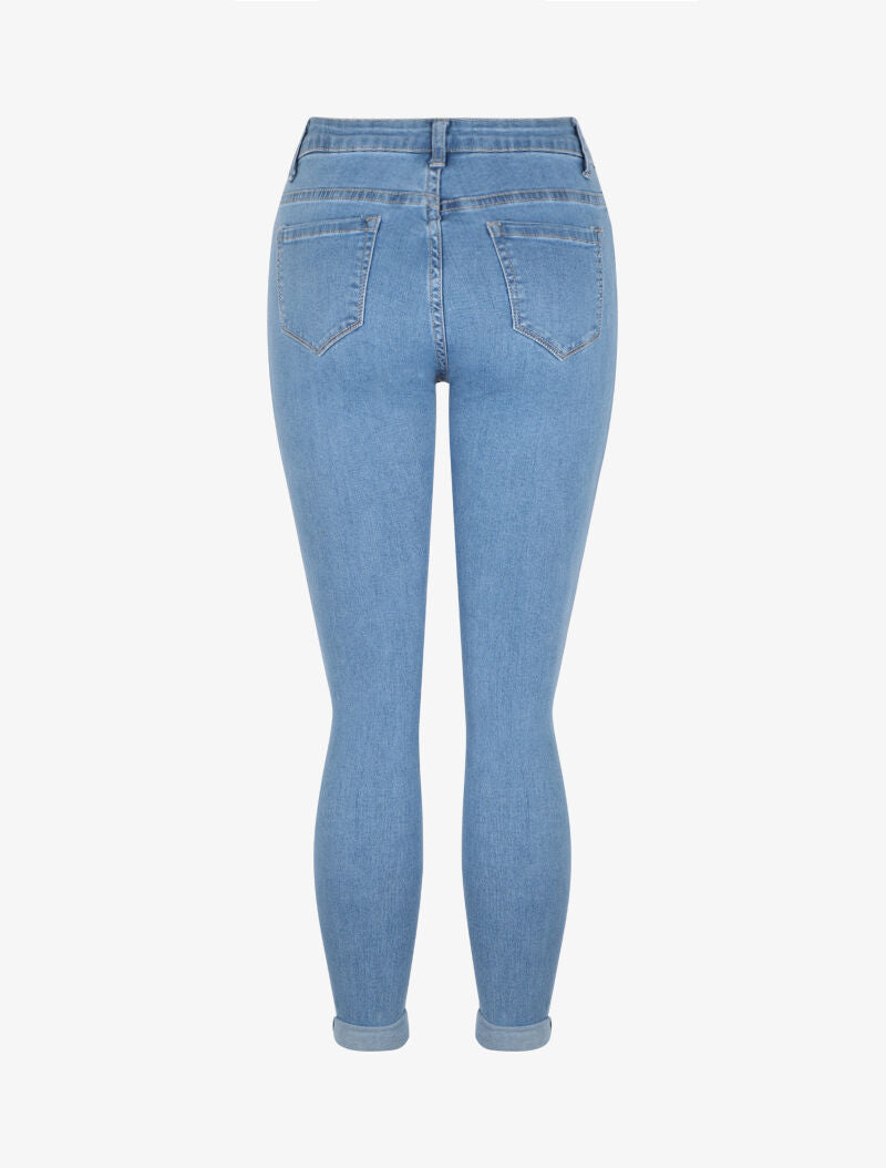 Jean slim à taille standard - Bleu denim - 2