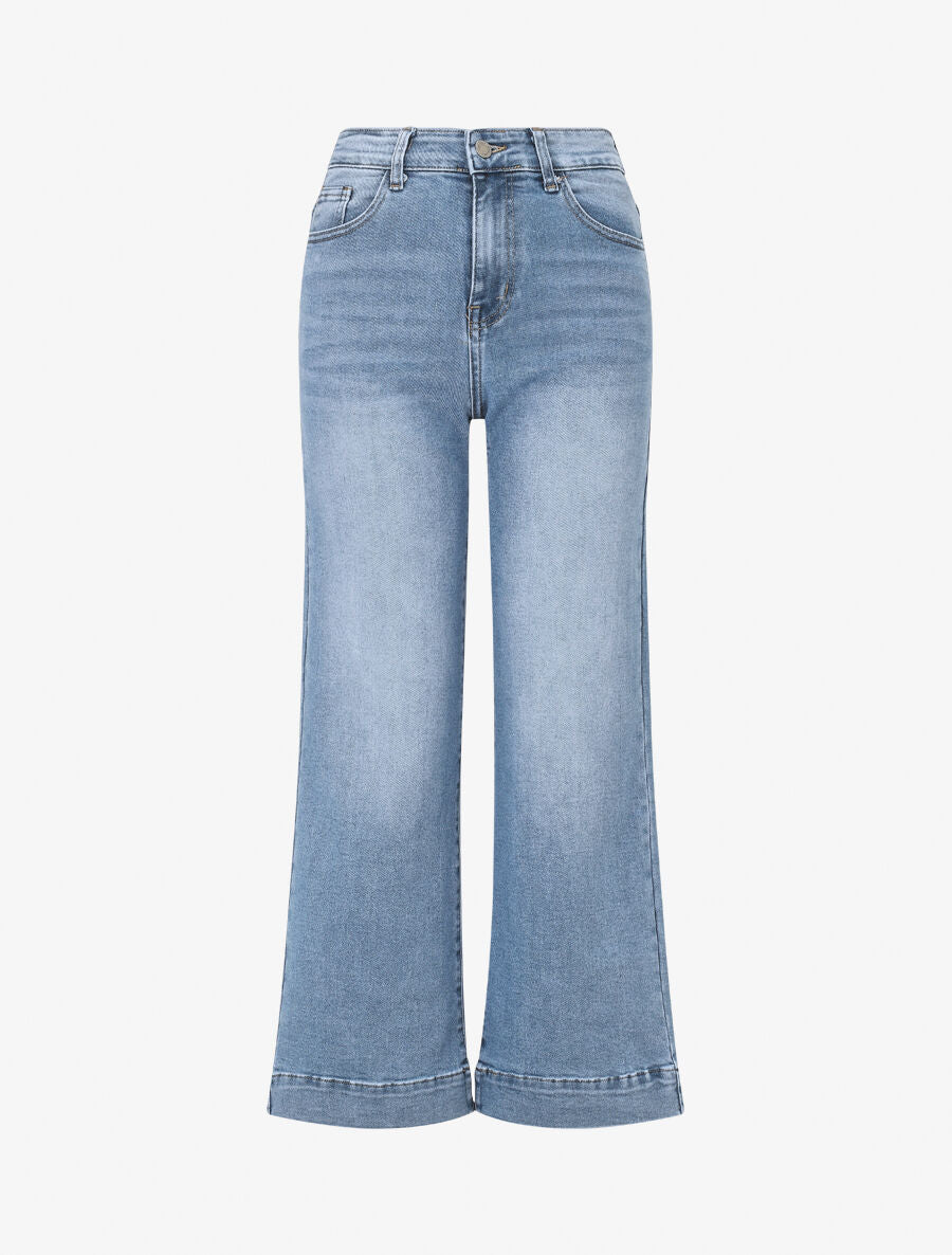 Jean wide leg classique - Bleu - 4