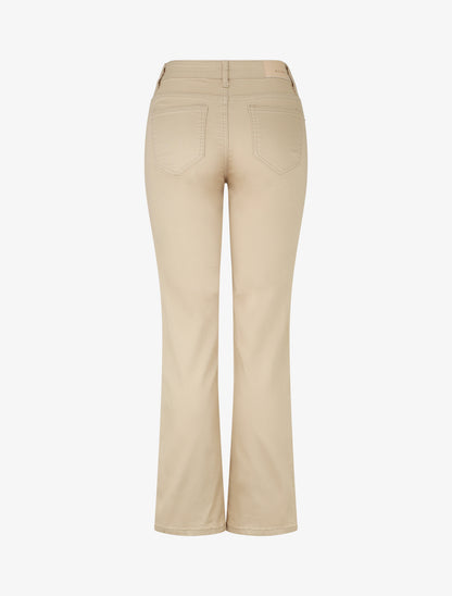 Jean droit basique taille haute - Beige - 2