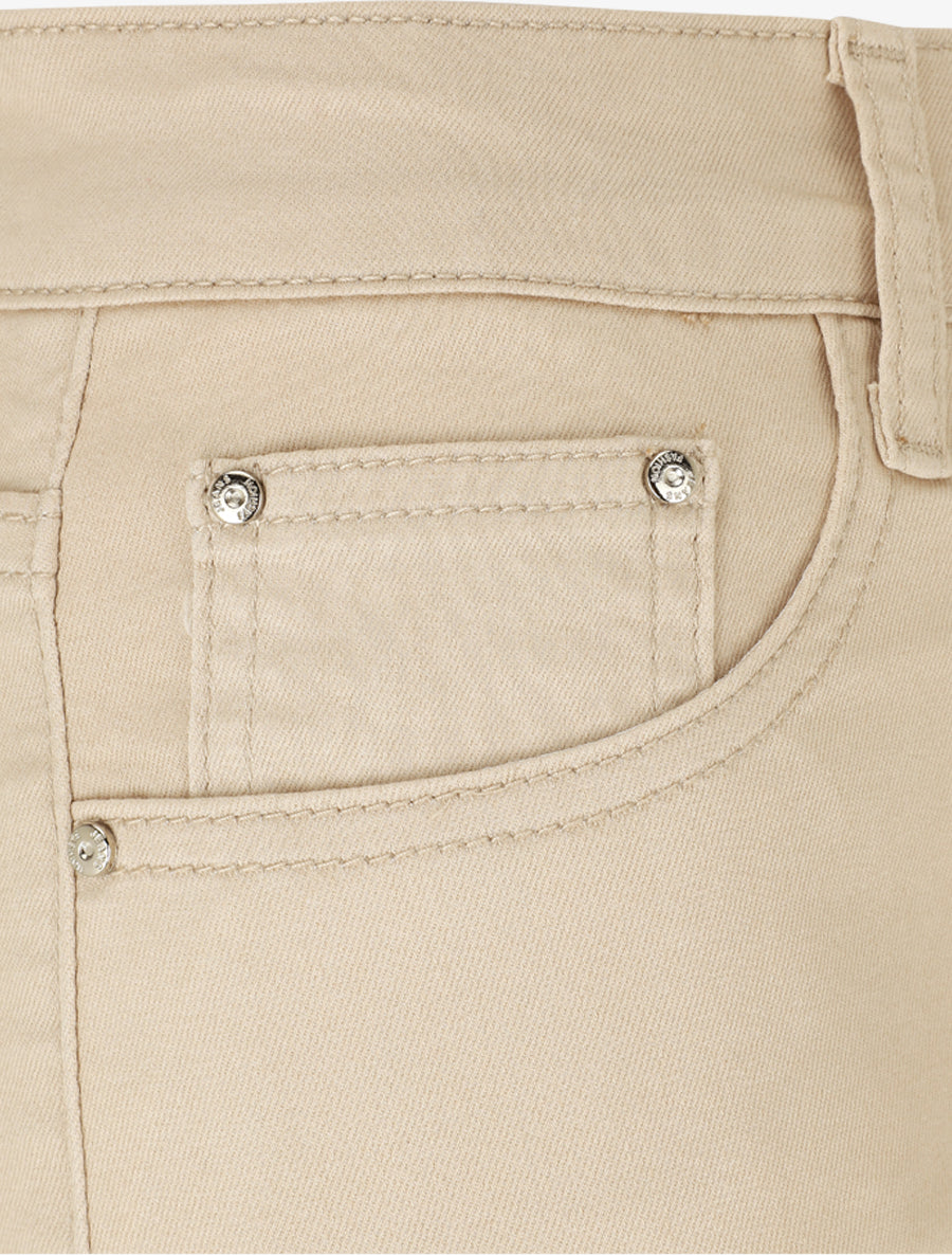 Jean droit basique taille haute - Beige - 3