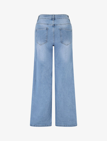 Jean ample coupe droite - Bleu - 2