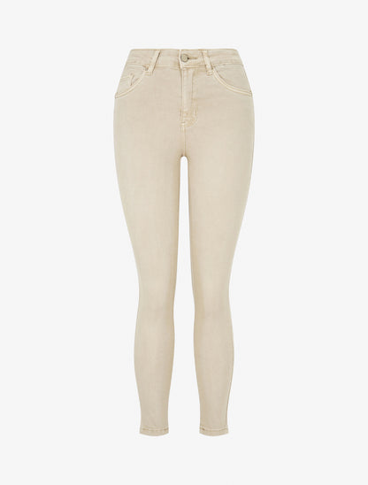 Jean push up coupe skinny - Beige - 1