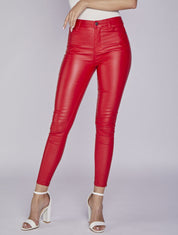 Jean enduit ultra skinny - Rouge - 5