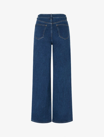 Jean wide leg taille standard - Bleu denim - 2