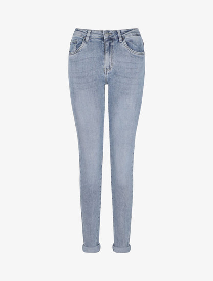 Jean boyfriend taille standard délavé - Bleu clair - 1