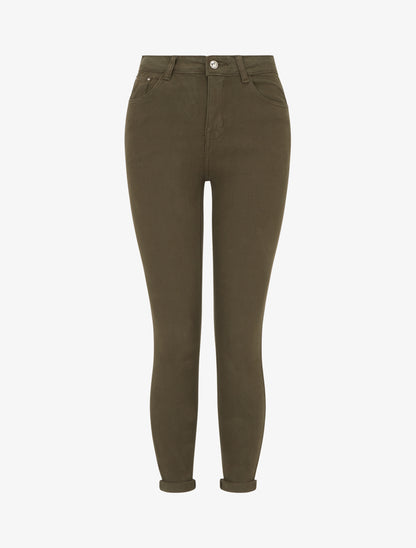 Jean skinny taille standard - Kaki - 1