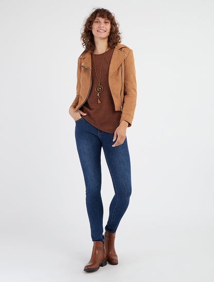 Jean corte ajustado de cintura estándar - Azul denim