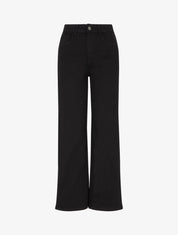 Jean droite uni taille haute - Noir - 1