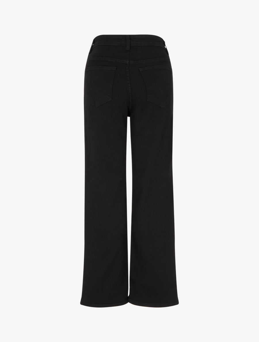 Jean droite uni taille haute - Noir - 2