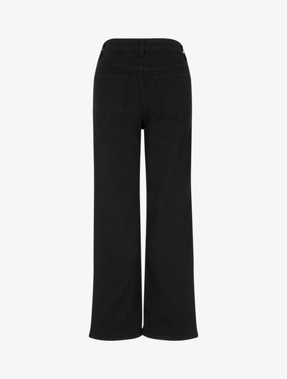 Jean droite uni taille haute - Noir - 2