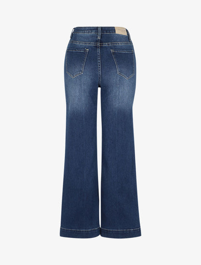 Jean coupe droite délavé - Bleu denim - 2