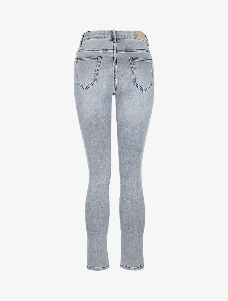 Jean slim effet blanchi - Bleu clair - 2
