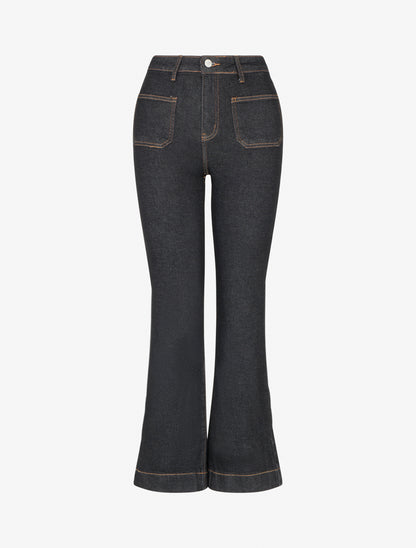 Jean à 4 poches coupe bootcut - Noir - 1