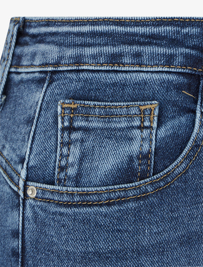 Jean standard coupe flare - Bleu - 3