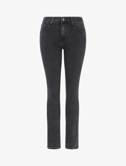 Jean délavé coupe slim - Noir - 1