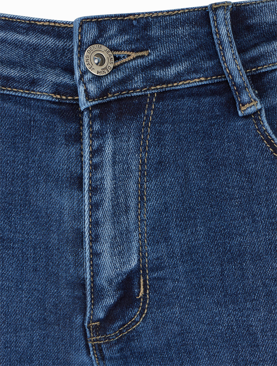 Jean skinny push up à taille haute - Bleu - 3