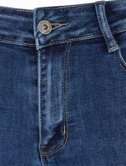 Jean skinny push up à taille haute - Bleu - 3