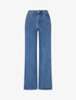 Jean wide leg push-up - Bleu - 1