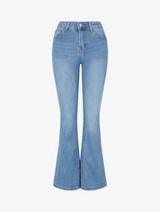 Jean push-up coupe flare - Bleu - 1