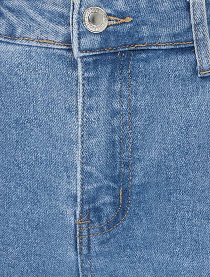 Jean flare stretch taille haute - Bleu - 3