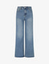 Jean push-up délavé coupe ample - Bleu - 1