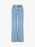Jean wide leg à 4 poches coupe droite - Bleu - 1