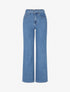 Jean ceinturé coupe droite - Bleu - 1