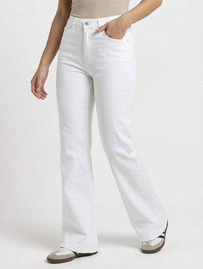 Jean de pierna ancha push up - Blanco