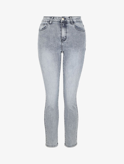 Jean slim stretch à taille standard - Bleu clair - 1