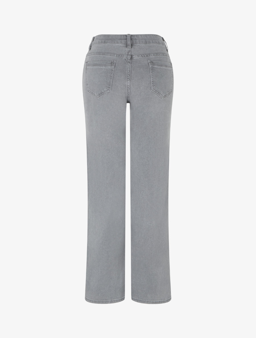 Jean wide leg coupe droite - Gris - 2