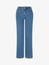 Jean wide leg à taille haute coupe droite - Bleu - 1
