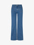 Jean wide leg à 4 poches coupe droite - Bleu - 1