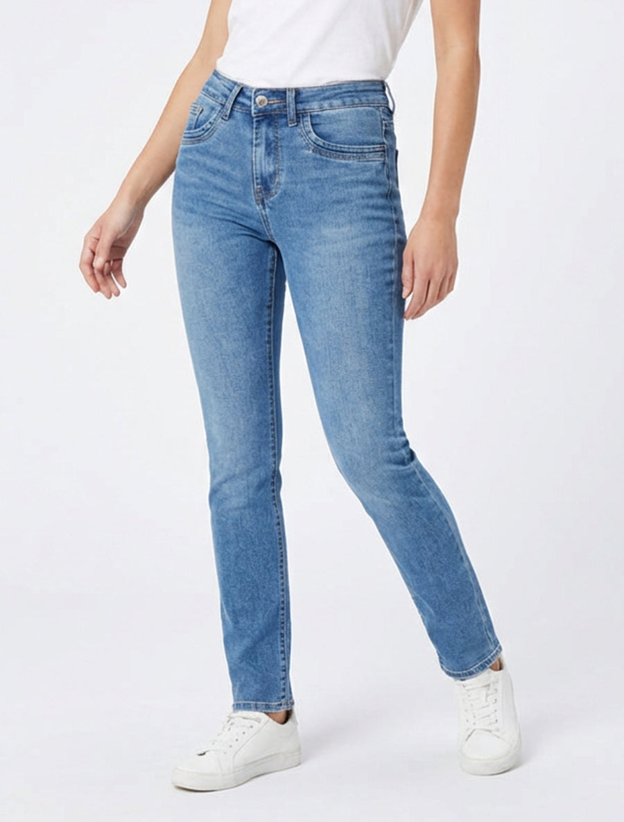Jean clásico corte slim - Azul
