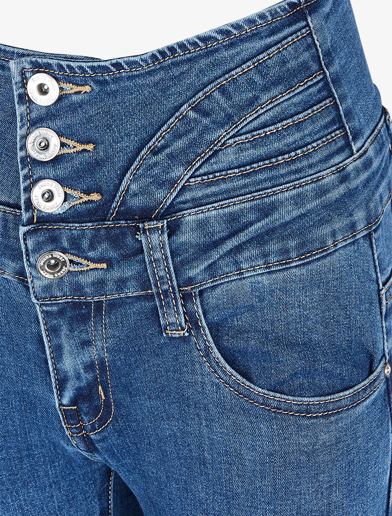 Jean taille empire et stylisée - Bleu denim - 5